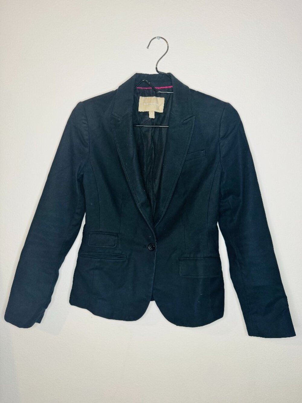 Banana Republic Black Classic One-Button Career Blazer - Size 2